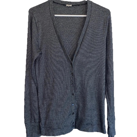 J. Crew Gray Cotton Classic Cardigan Sweater - Picture 1 of 5